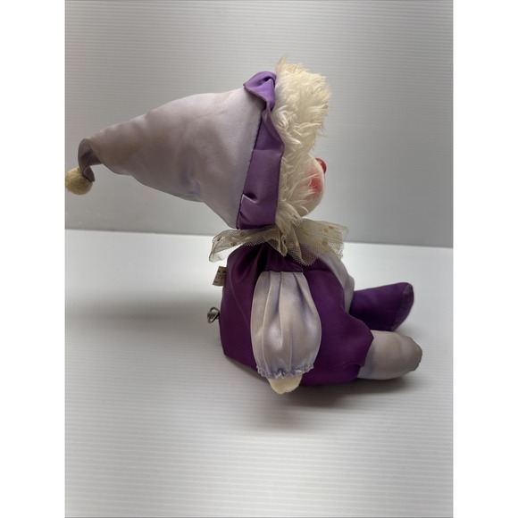 Lot of 2 Vintage Wind-Up Musical Clown Dolls w/ Starry Eyes – 8" Moving Heads - Picture 9 of 12